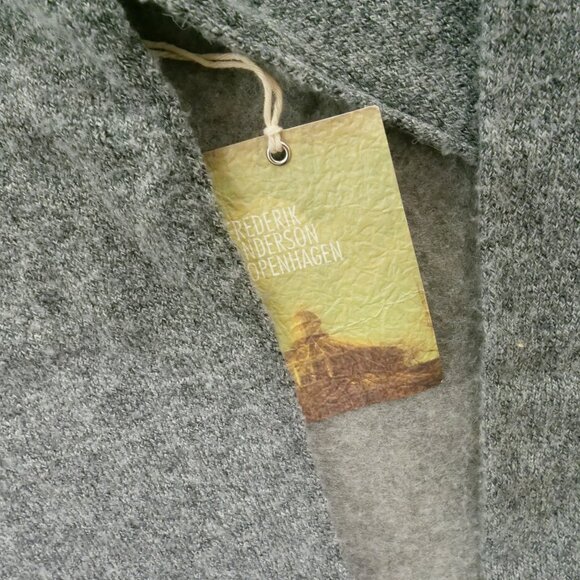 Frederik Anderson Copenhagen Small Gray Knit Pullover Long Sleeve Crew Neck New - Picture 7 of 15